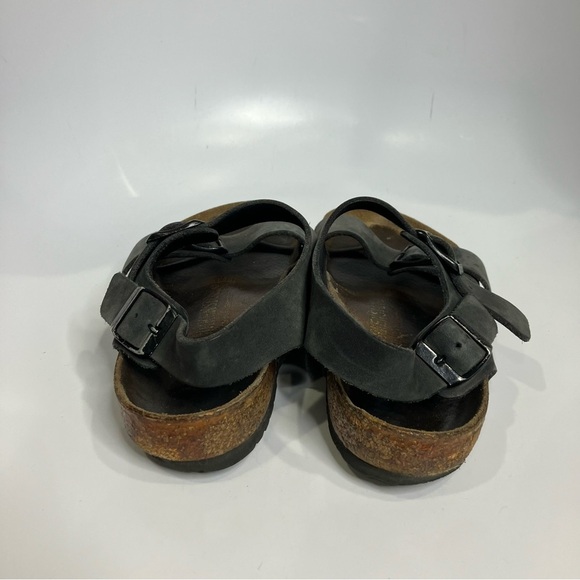 Birkenstock Milano black leather sandals casual trendy womens size 37 / 6 - Picture 5 of 10